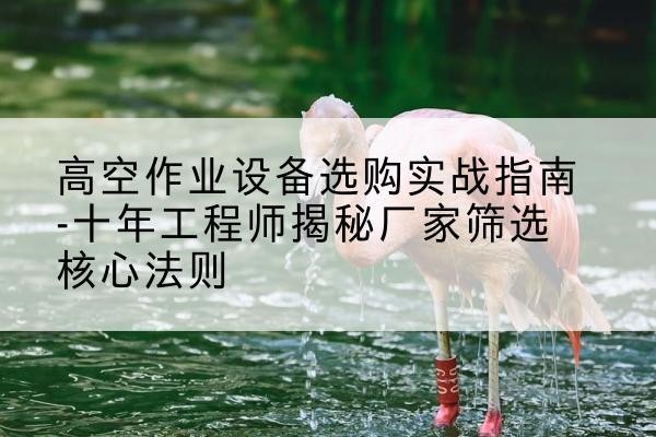 上党剪叉式升降机厂家-高空作业设备选购实战指南-十年工程师揭秘厂家筛选核心法则